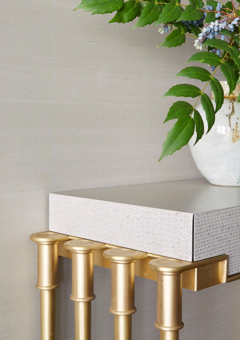 Clavis Modern Luxury Space Saving Console Table with a Drawer and Art ... - Space Saving Console Tables