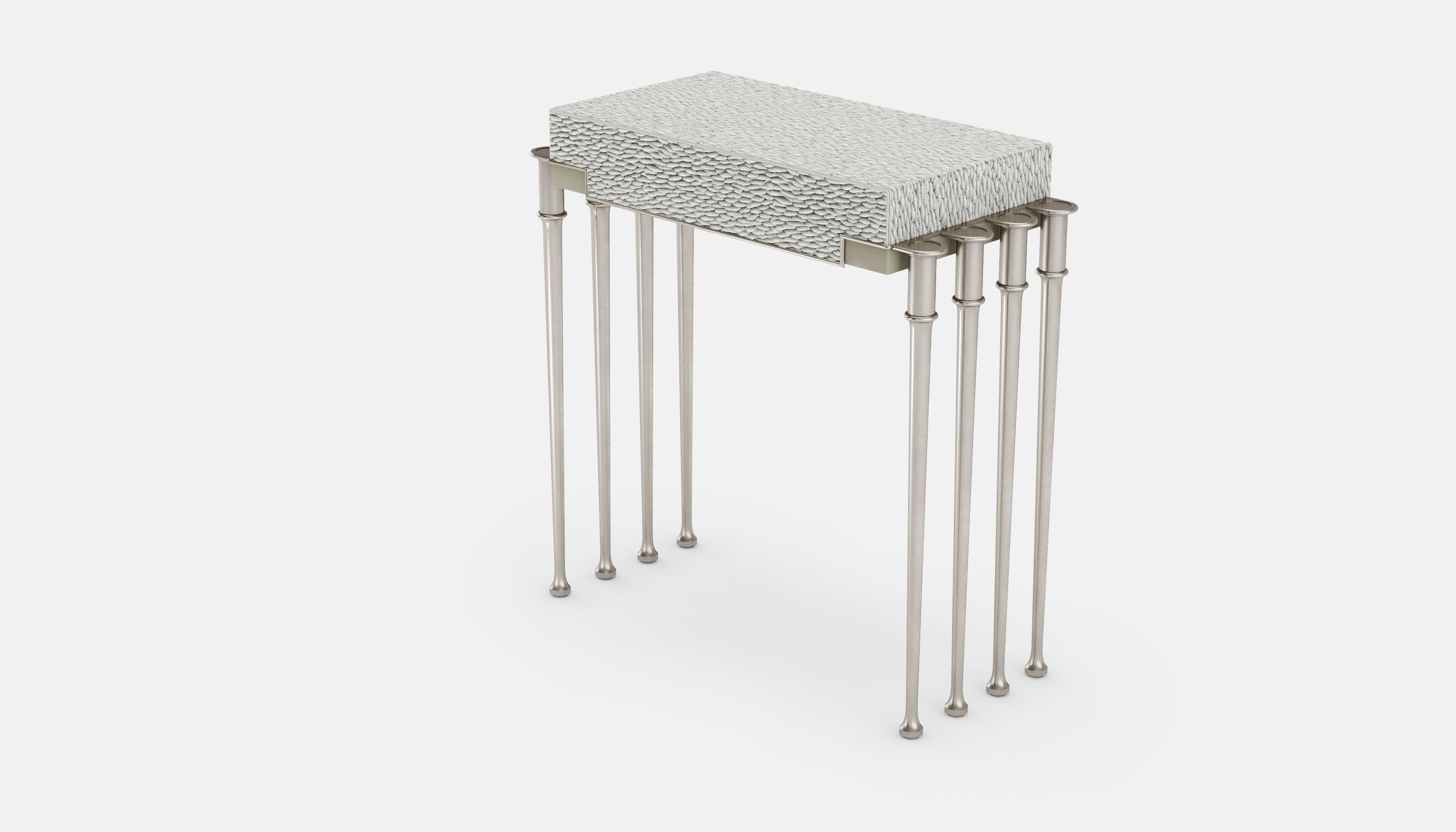 Table console de décoration de luxe Clavis Modern Luxury avec tiroir et torsion Art Déco en vente 2