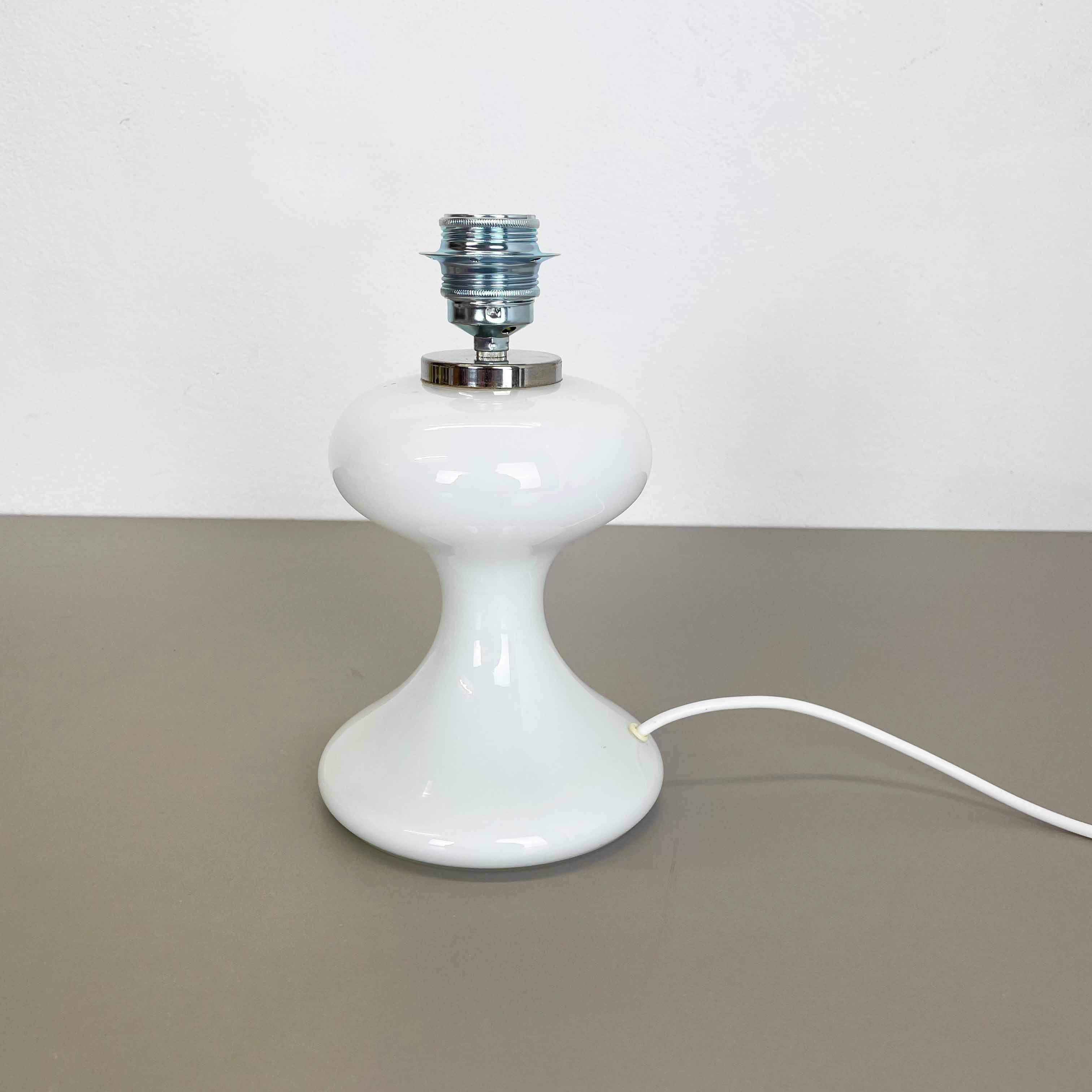 20th Century Modern M- Design White Glass Table Light Base Ml 1 by Ingo Mauer, Germany, 1960s For Sale