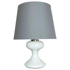 Base per lampada da tavolo moderna in vetro bianco M Design Ml 1 di Ingo Mauer, Germania, anni '60