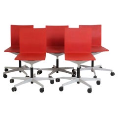 Modern Maarten Van Severen .04 task Red office desk chair for Vitra