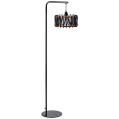 Modern Macaron Floor Lamp, Black Frame, D30
