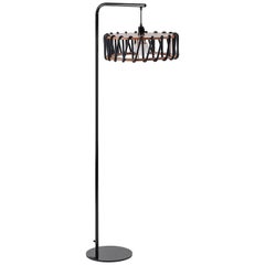 Modern Macaron Floor Lamp, Black Frame, D45