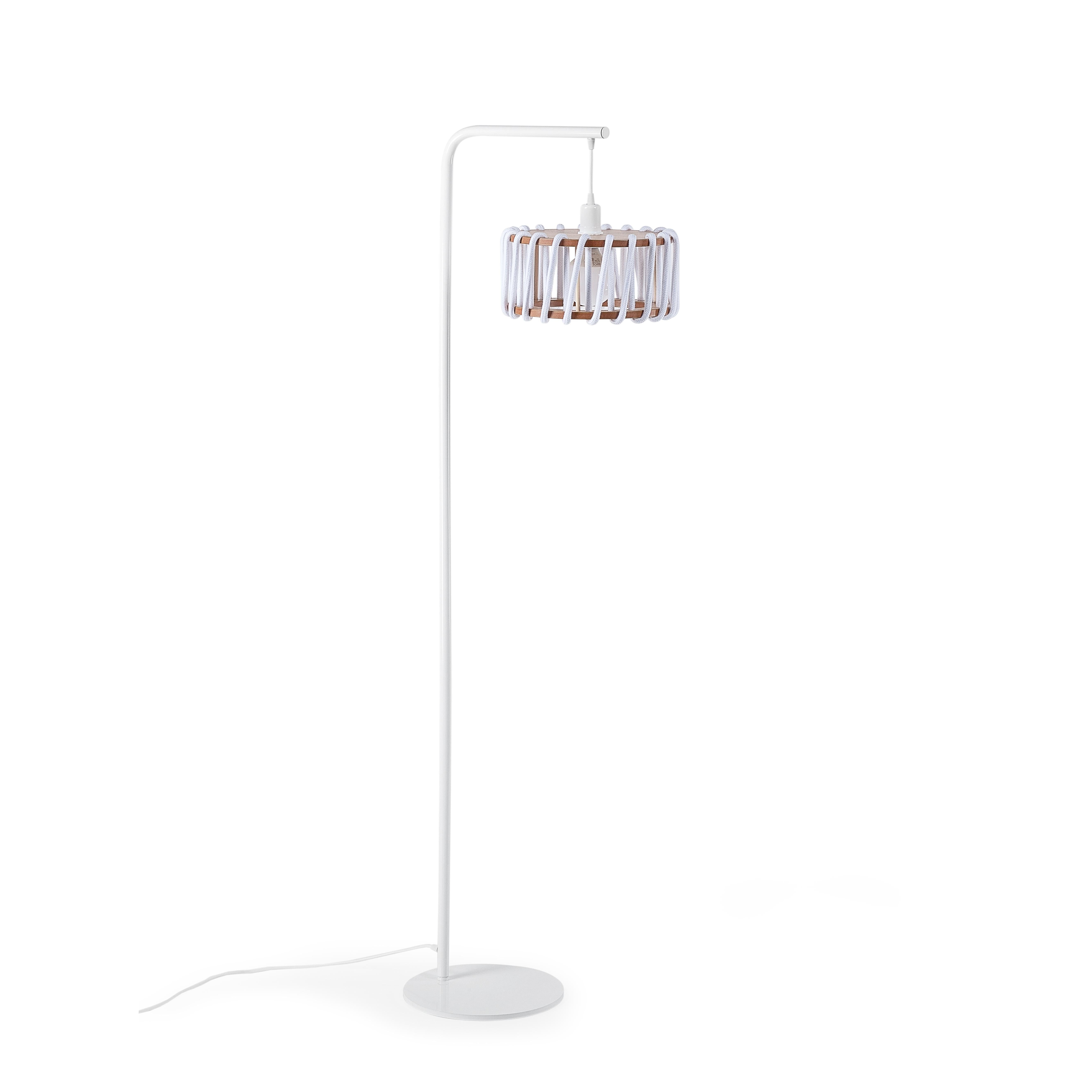 Modern Macaron Floor Lamp, White Frame, D30 For Sale 1