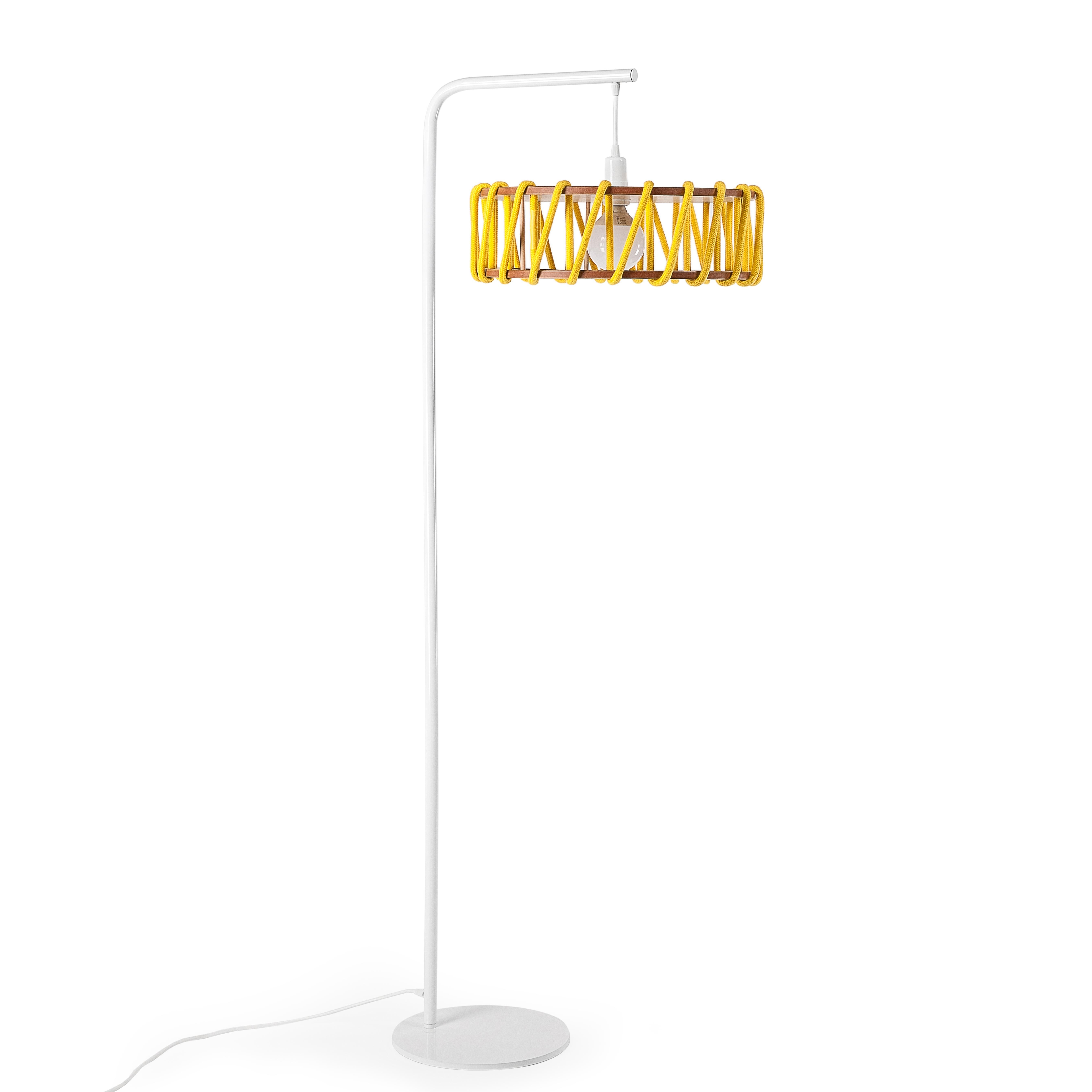 Modern Macaron Floor Lamp, White Frame, D45 For Sale 3