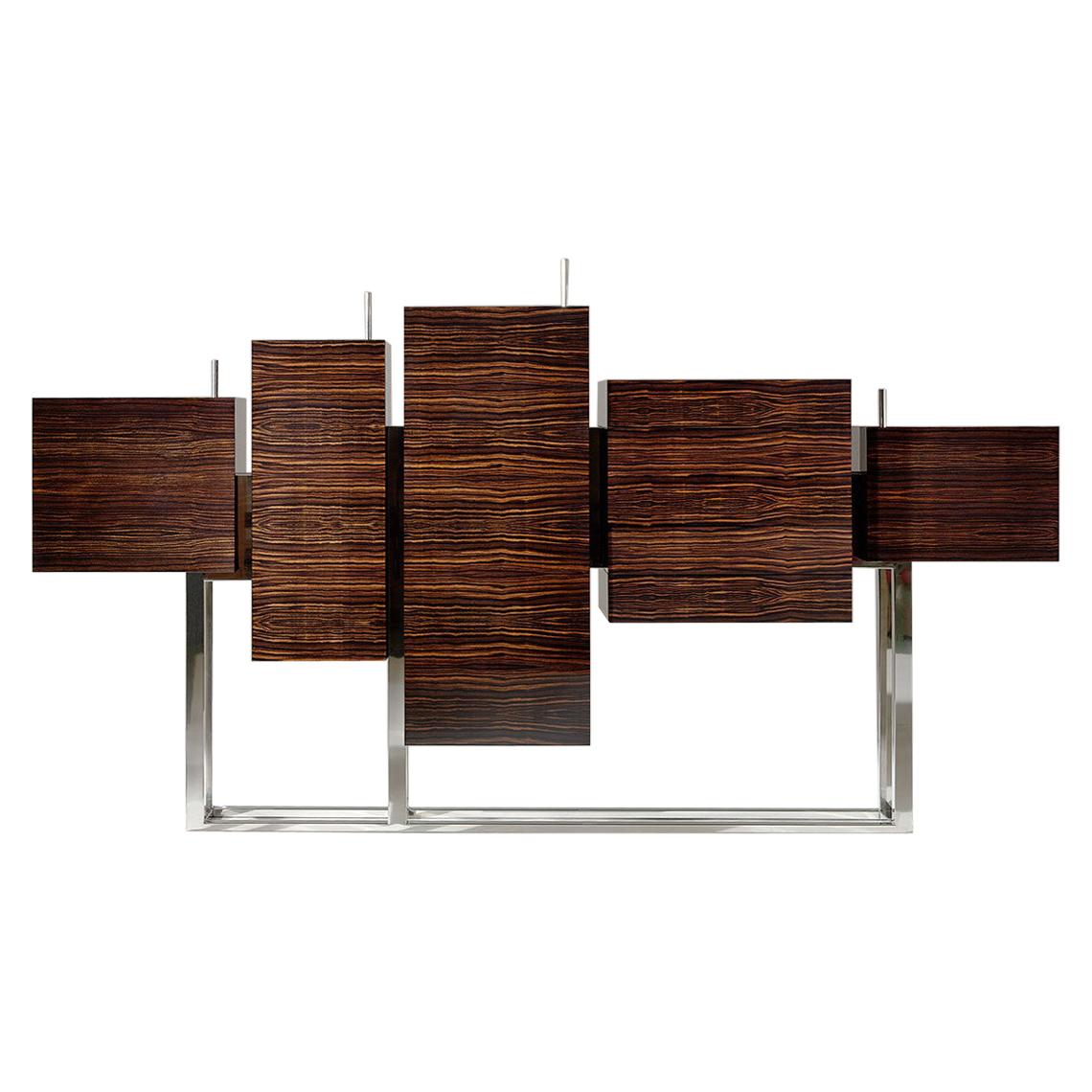 Modern Macassar Multifunctional Cabinet "Brancusi" by Fermín Verdeguer for Darc For Sale