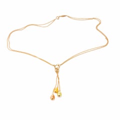 Modern Made In Germany Faberge Three-Color Egg Enamel Gold Pendant Necklace