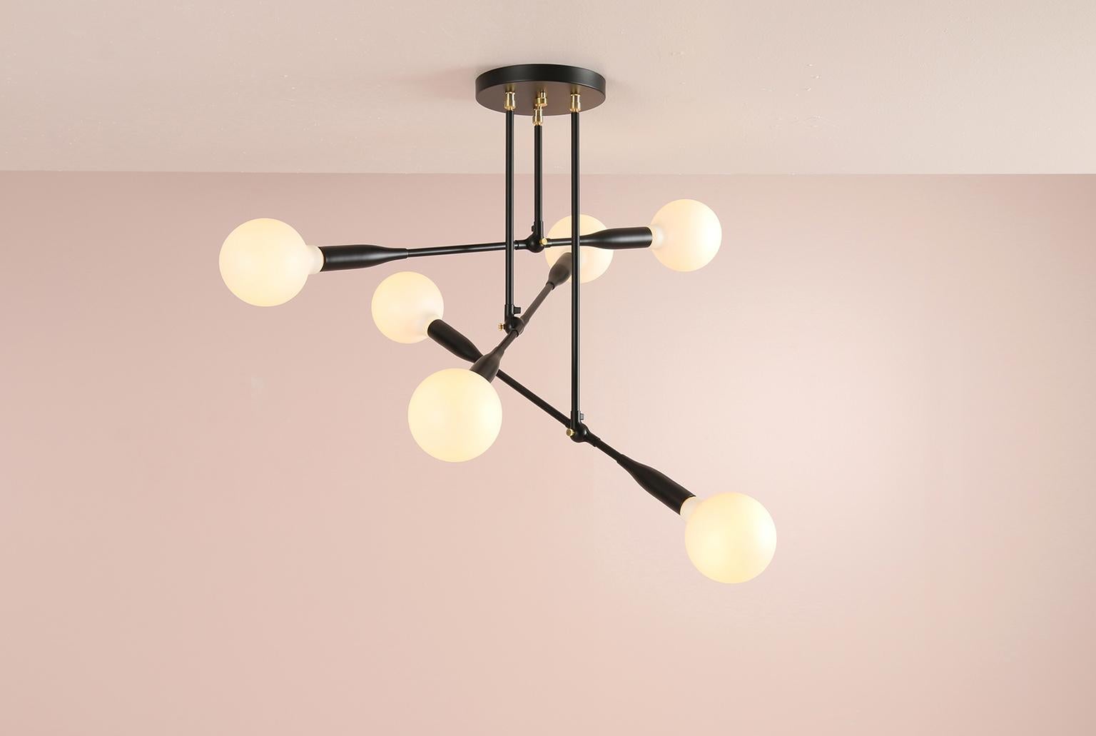 Contemporary Modern Made to Order Thia Trio Light in Black Poppy by Studio Dunn For Sale