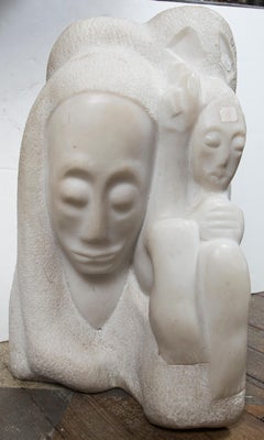 Modern Madonna and Child Marble