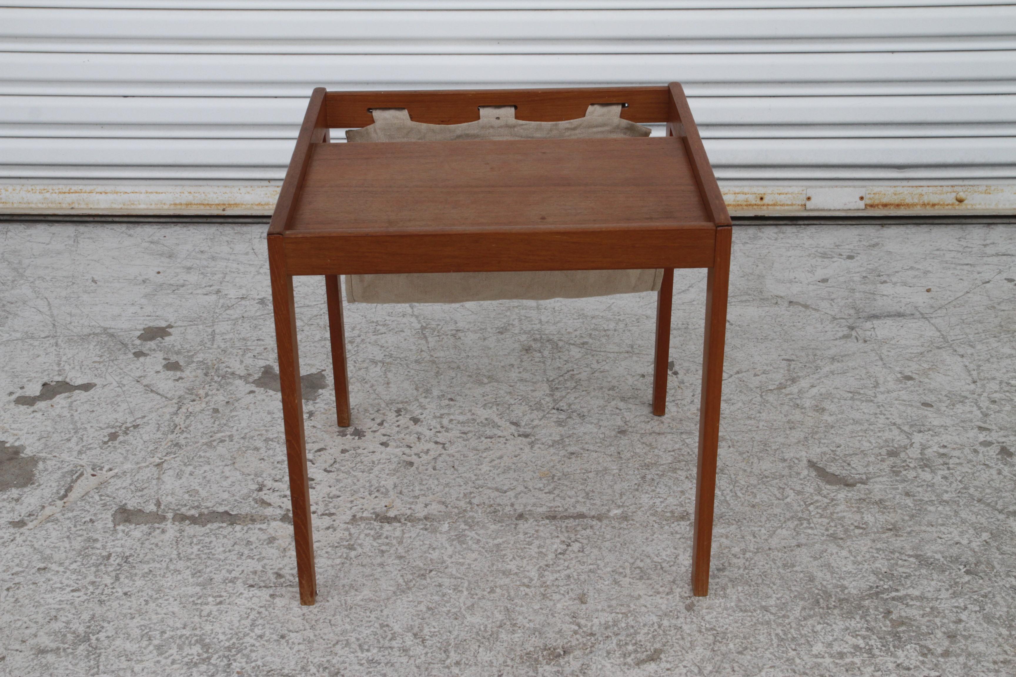 Bent Silberg Mobler Danish Modern Teak Sling Magazine Table/Rack For Sale 3