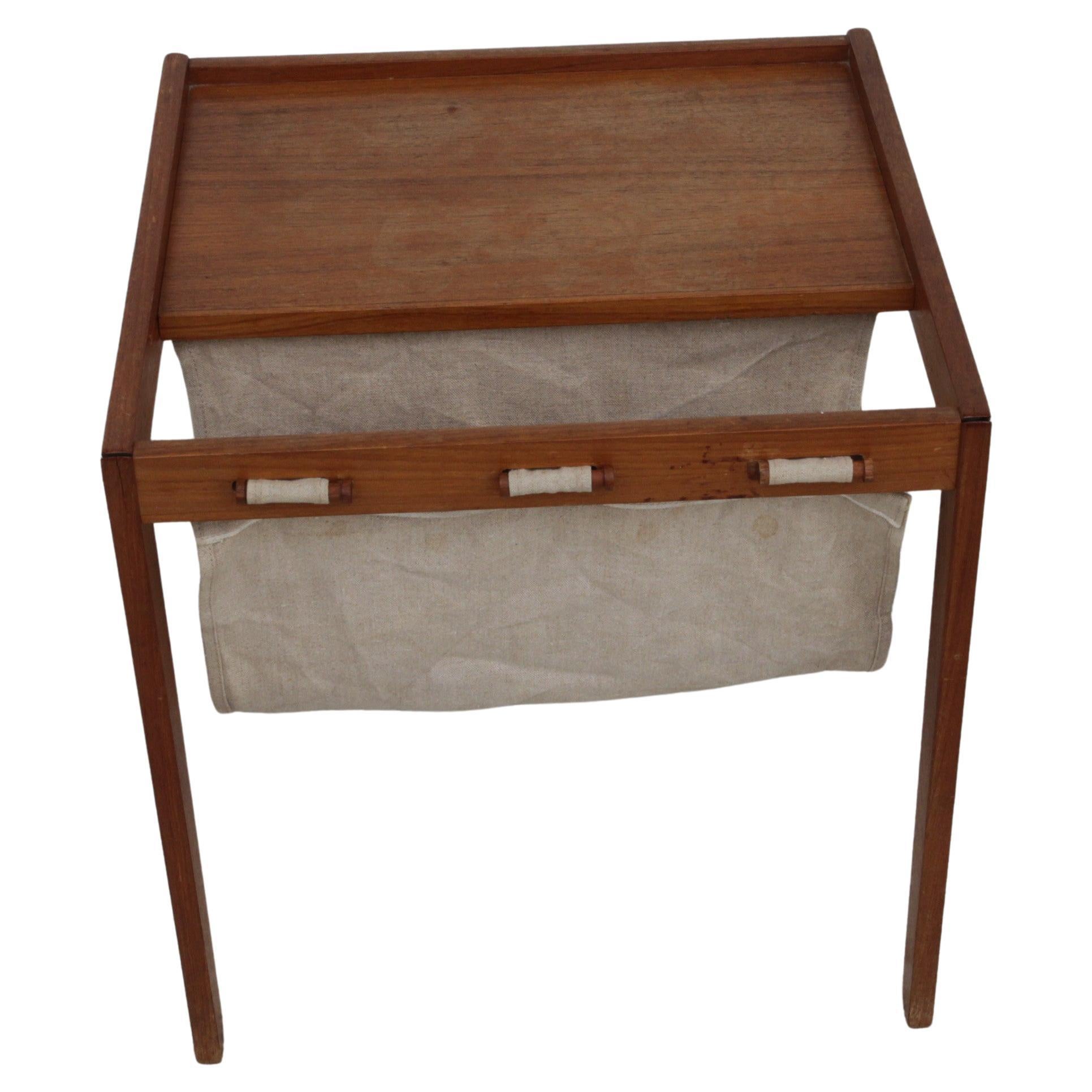 Bent Silberg Mobler Danish Modern Teak Sling Magazine Table/Rack