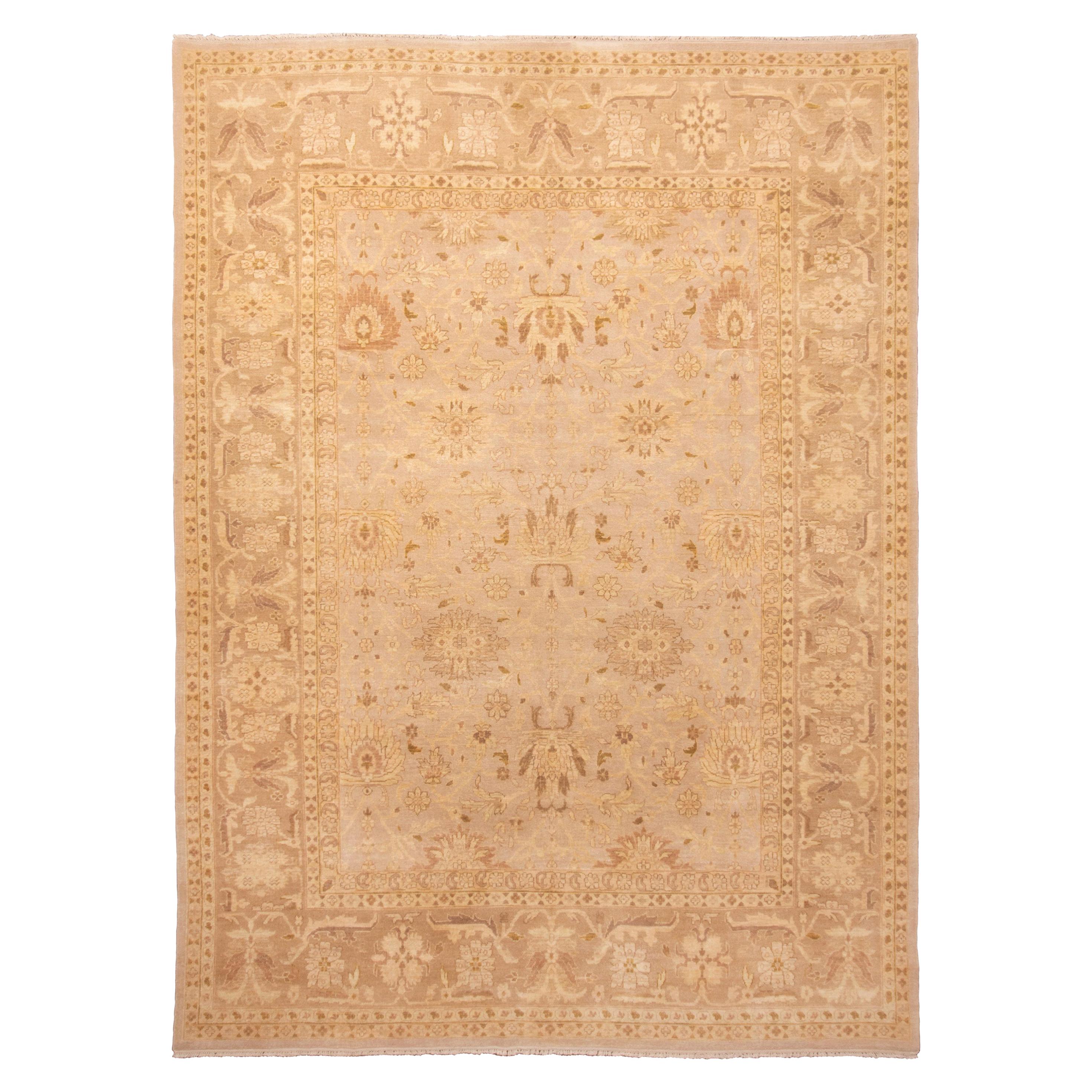 Rug and Kilim MidCentury Modern Pictorial Beige Black and Blue Wool