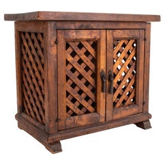 Meuble de table moderne en treillis d'acajou