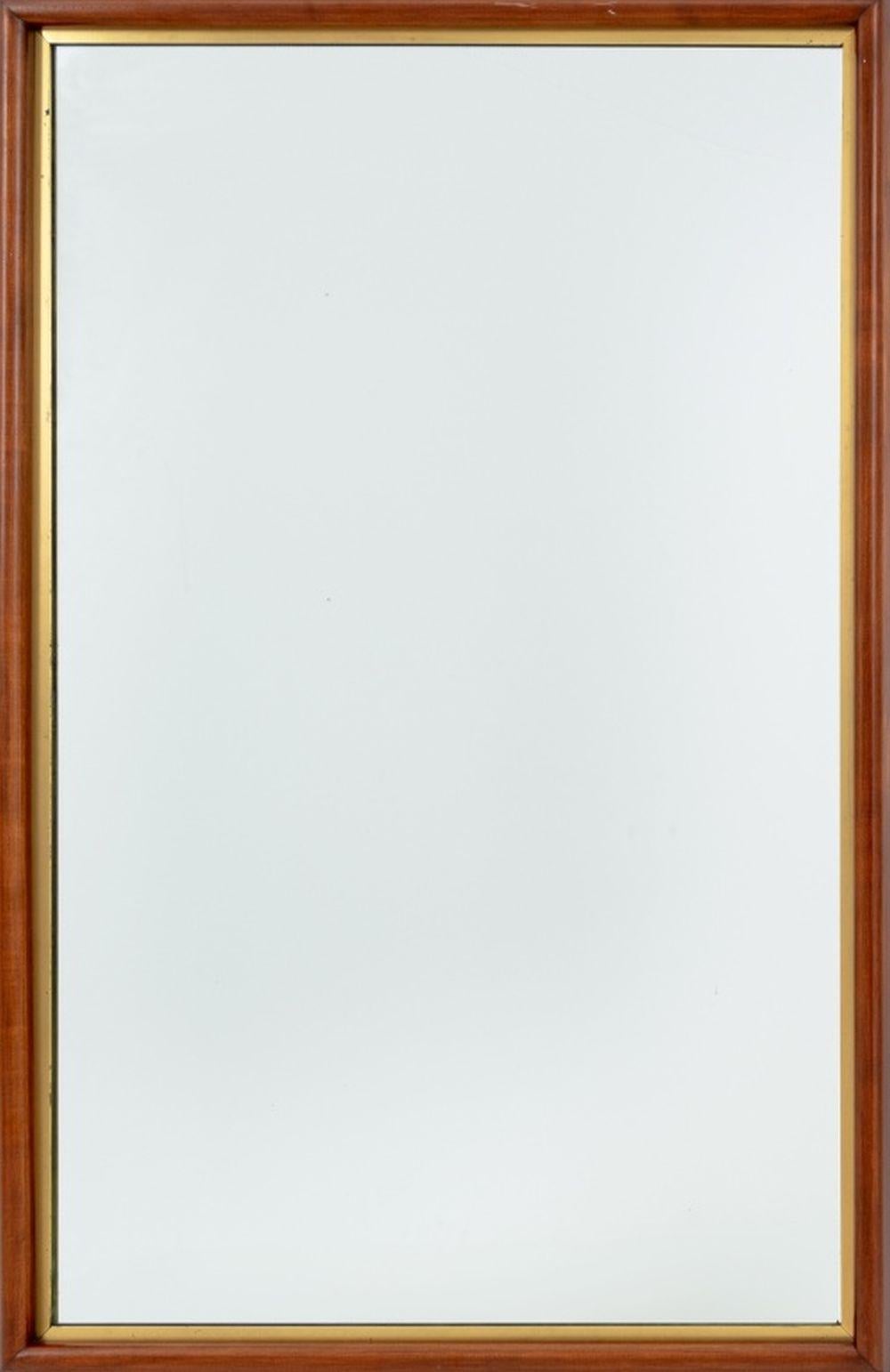 20th Century Modern Mahogany Wall Mirror For Sale