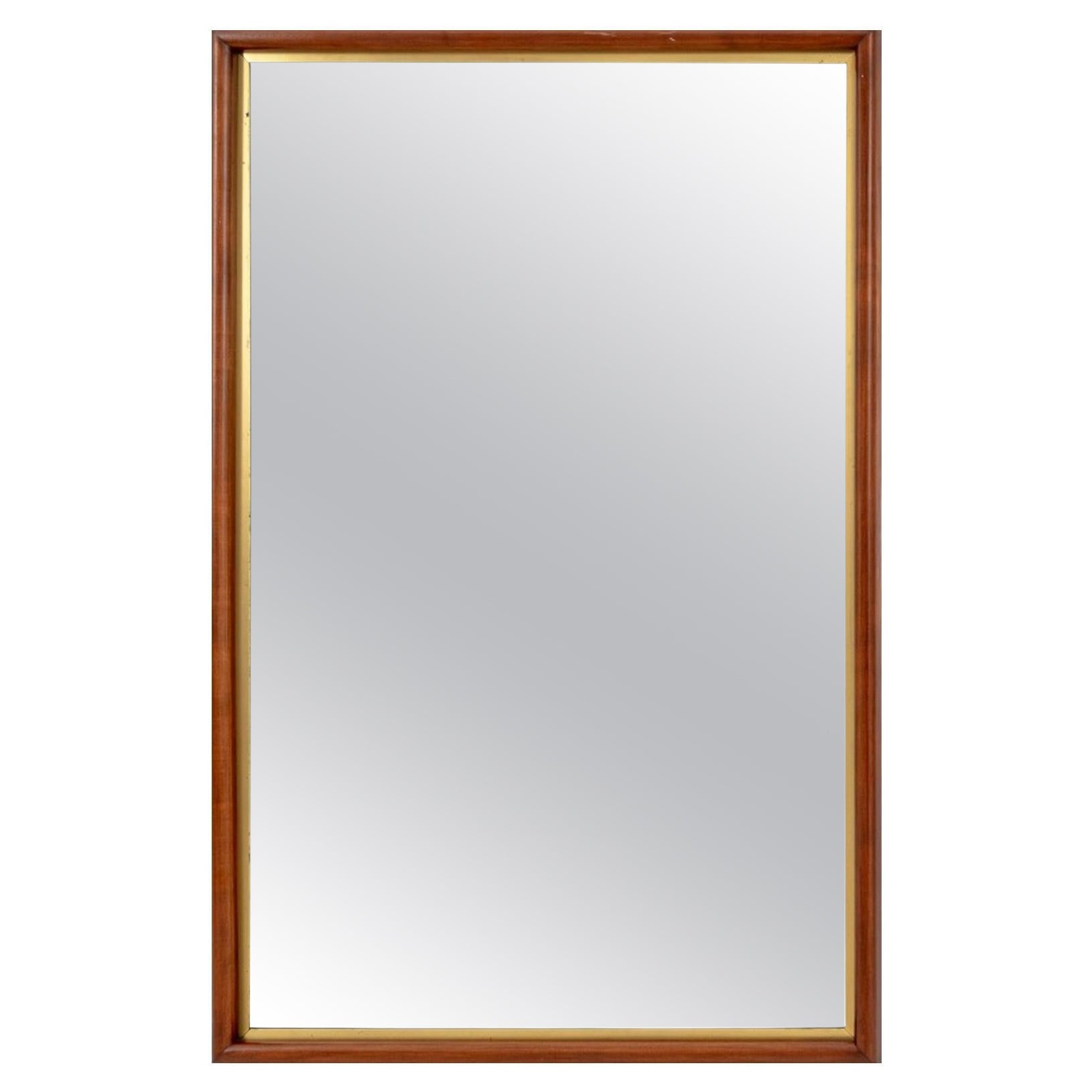Modern Mahogany Wall Mirror For Sale