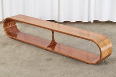 Modern Infinity Mahogany Waterfall Cocktail Table or Bench Seat