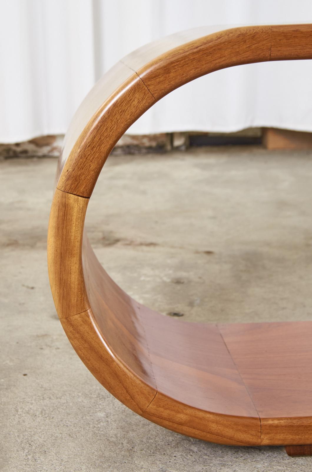 Modern Infinity Mahogany Waterfall Cocktail Table or Bench Seat 2