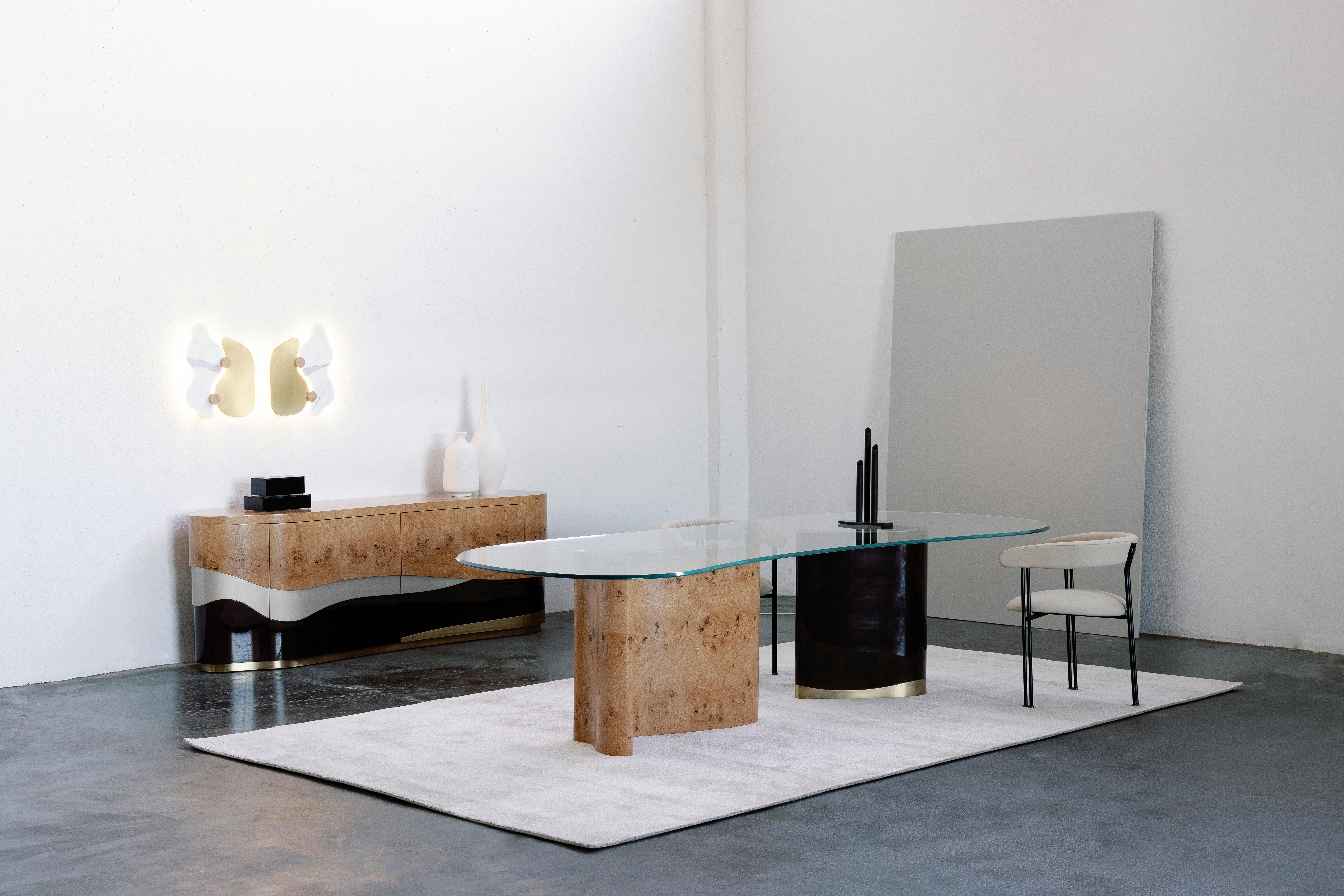 Modern Maia Dining Chairs, Italian Leather, Handmade in Portugal by Greenapple in vendita 7