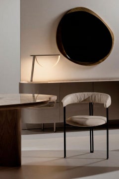 Modern Maia Leather Dining Chair, Beige, Handmade in Portugal by Greenapple