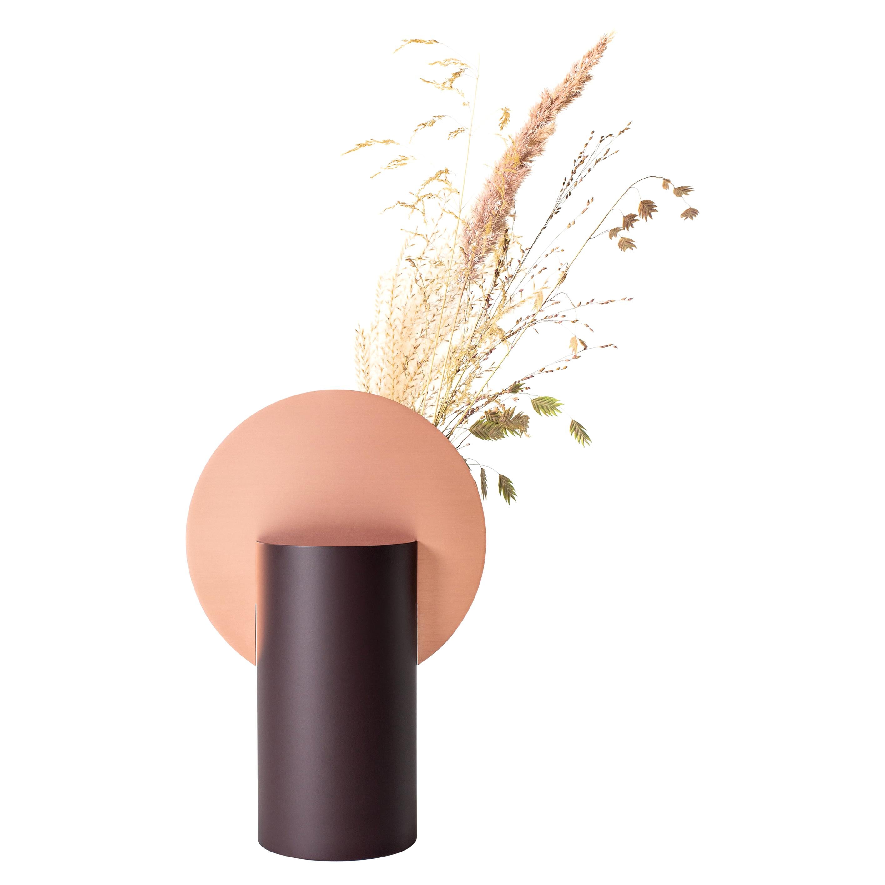 Modern Malevich Vase CS7 by Noom in Copper and Painted Steel