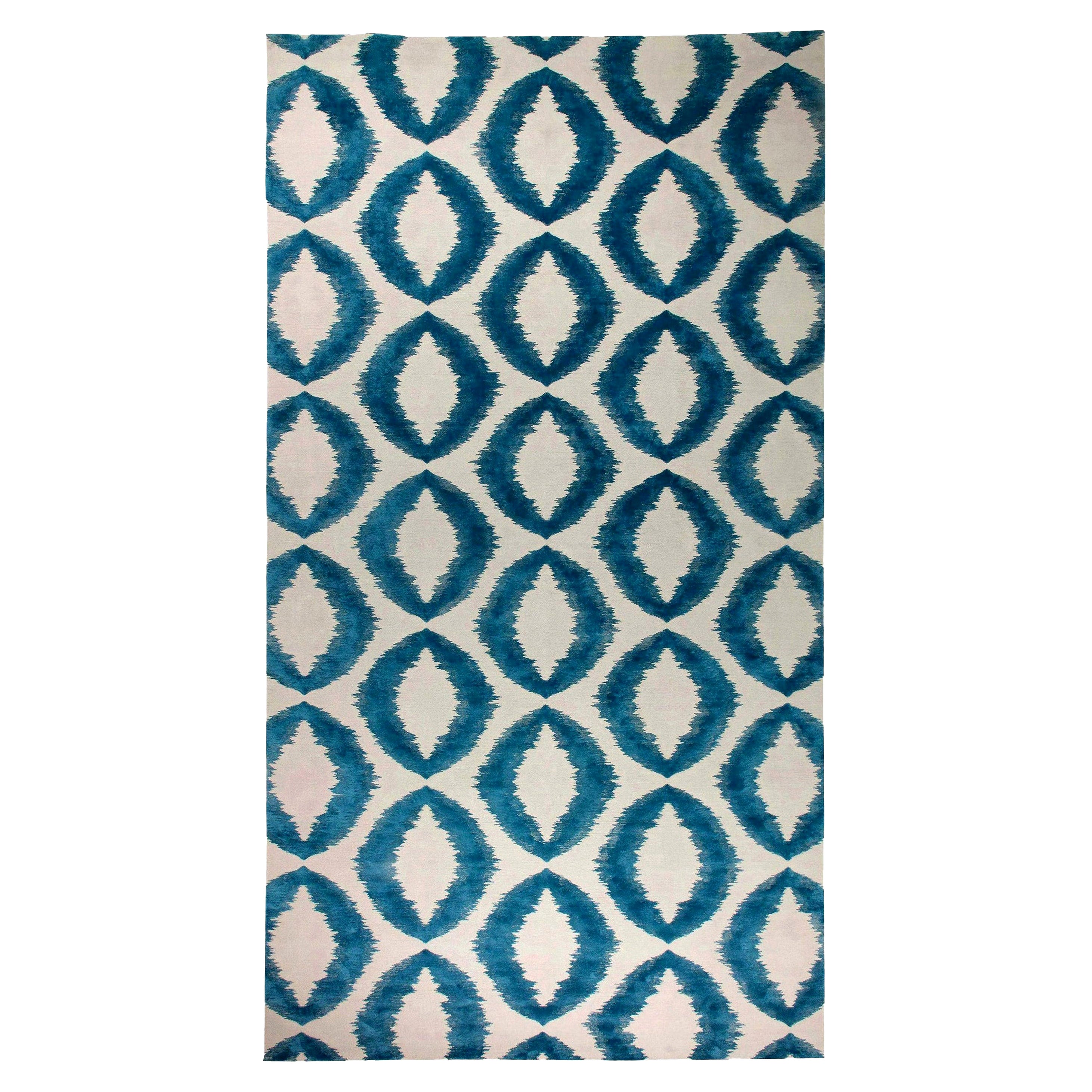 Modern Mandorla Handmade Silk Rug by Doris Leslie Blau