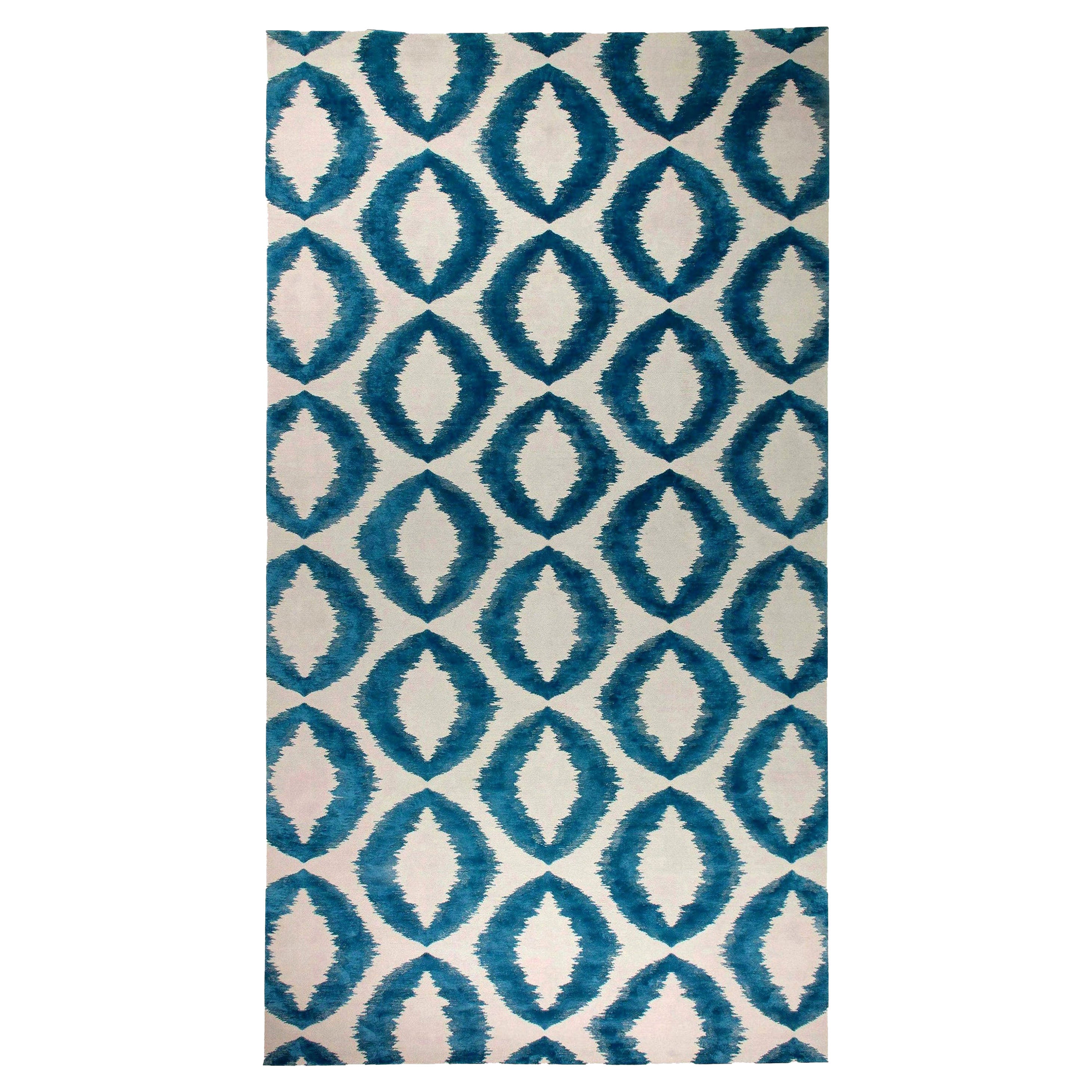Modern Mandorla Handmade Silk Rug by Doris Leslie Blau