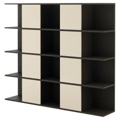 Modern Manhattan Bookcase Made with Oak and Lacquer, Handmade by Stylish Club