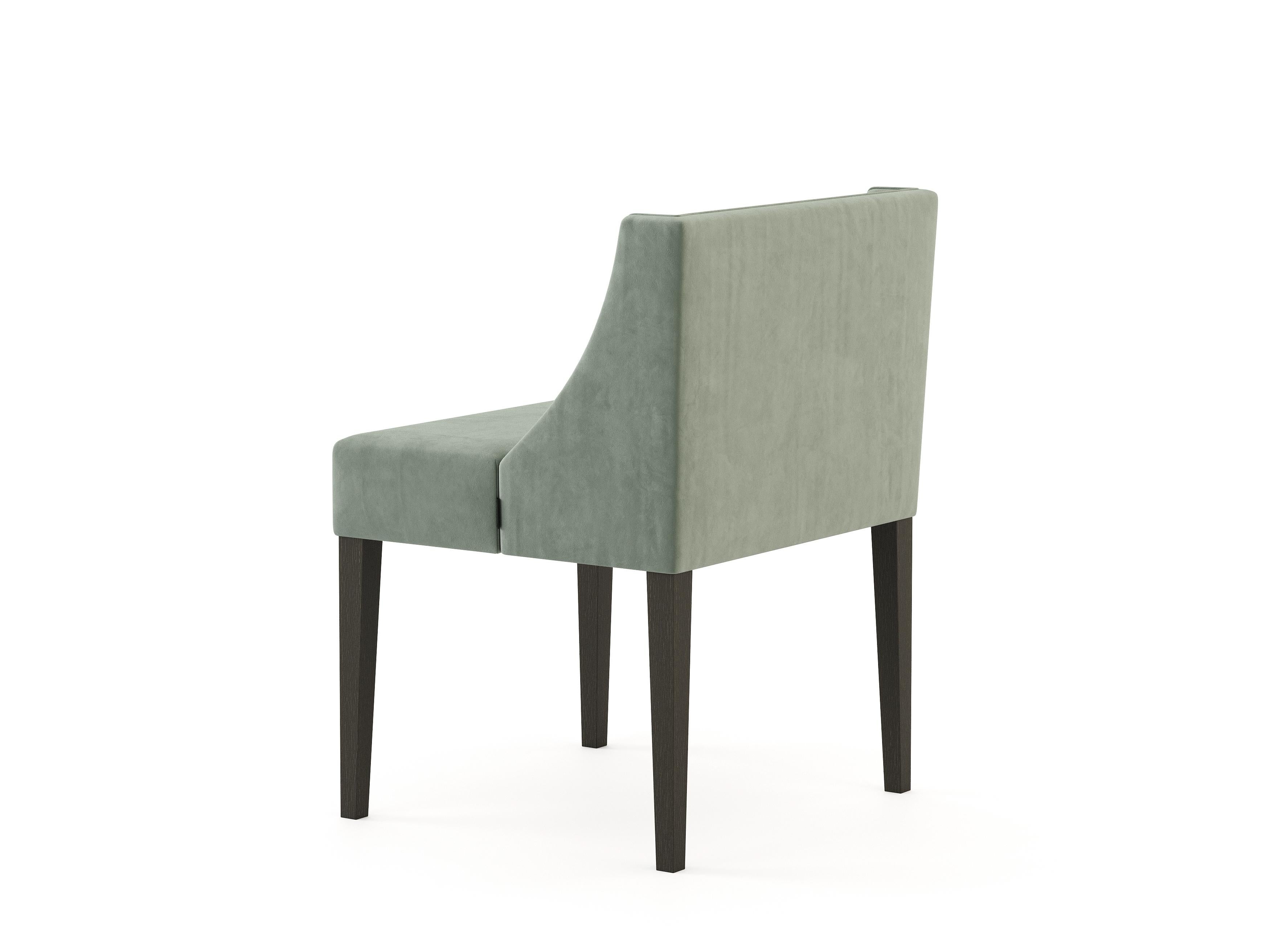 Hand-Crafted Modern Manhattan Chair Made with Oak and Suede, Handmade by Stylish Club For Sale