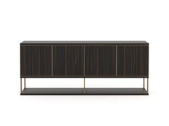 Modernes Manhattan Sideboard aus Ebenholz und Messing, handgefertigt von Stylish Club