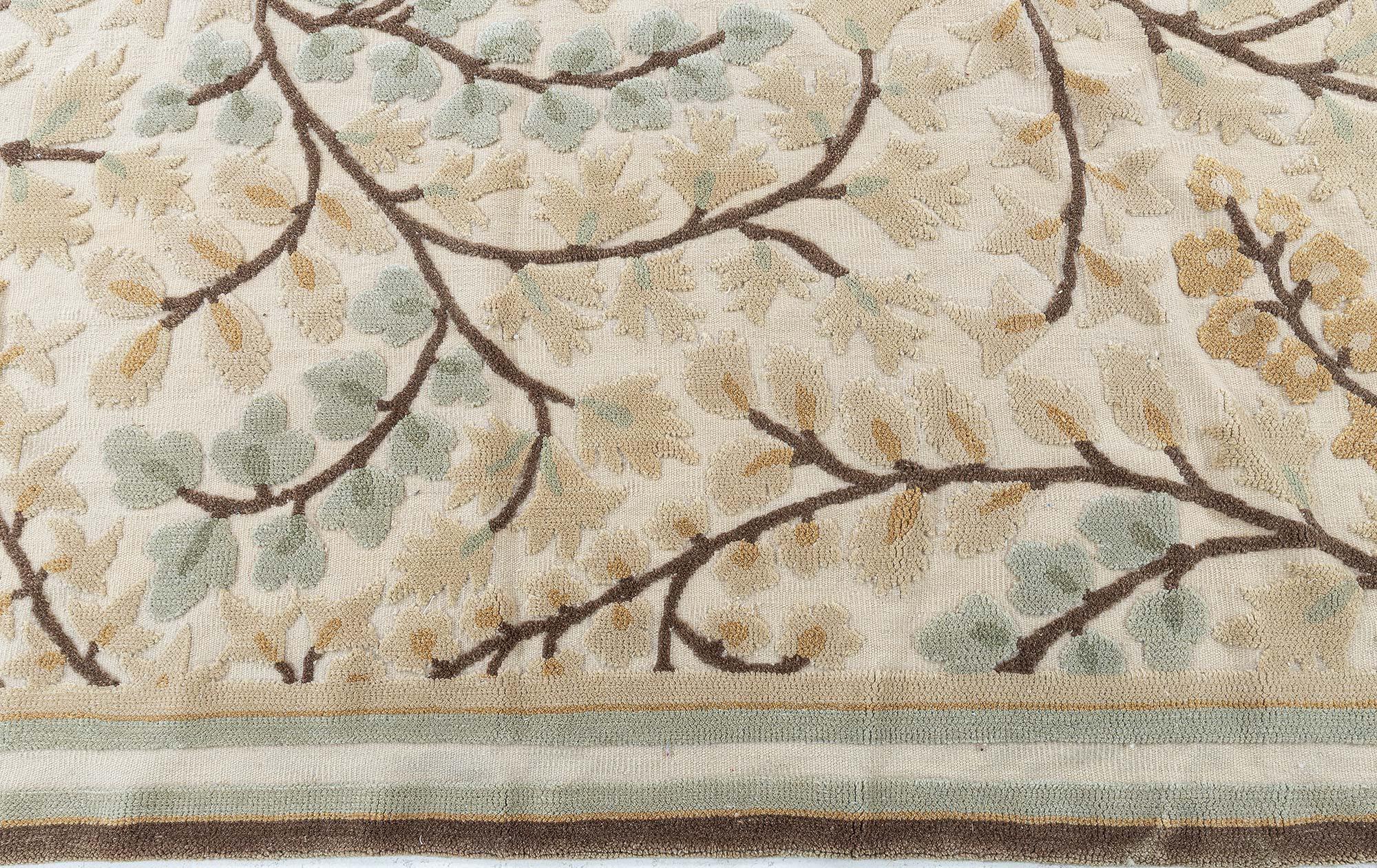 Hand-Knotted Modern Maple Design Rug by Doris Leslie Blau For Sale