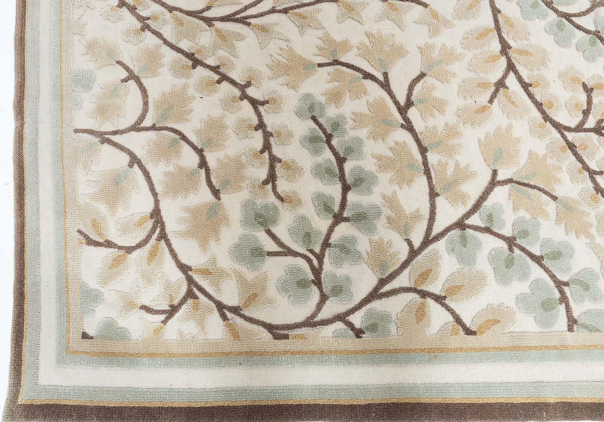 Contemporary Modern Maple Design Rug by Doris Leslie Blau For Sale