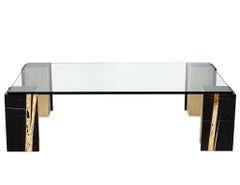 Modern Marble and Brass Coffee Table by Carrocel