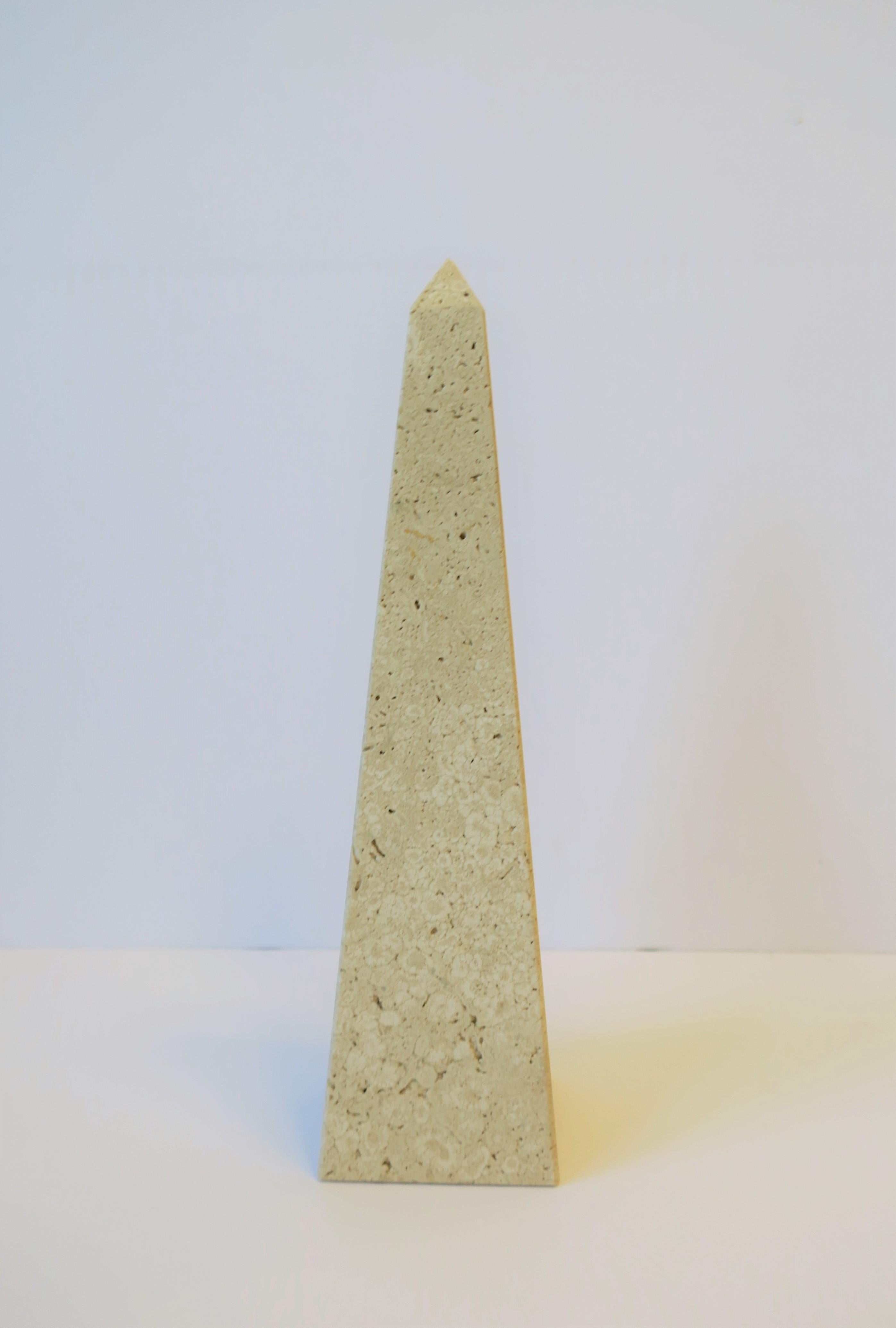 Late 20th Century Modern Marble and Crystal Obelisk Sculptures