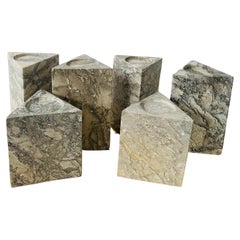 Modern Marble Candle Holders, a Set of 6 Pcs