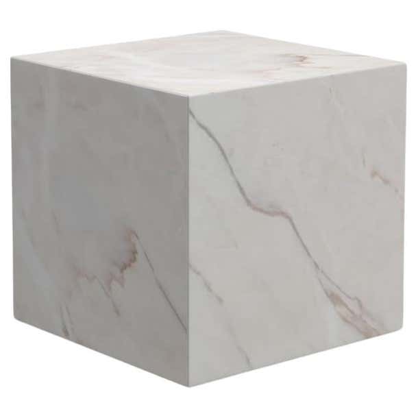 Modern Marble Cube Side Table Pedestal Sculpture Handmade Portugal by ...