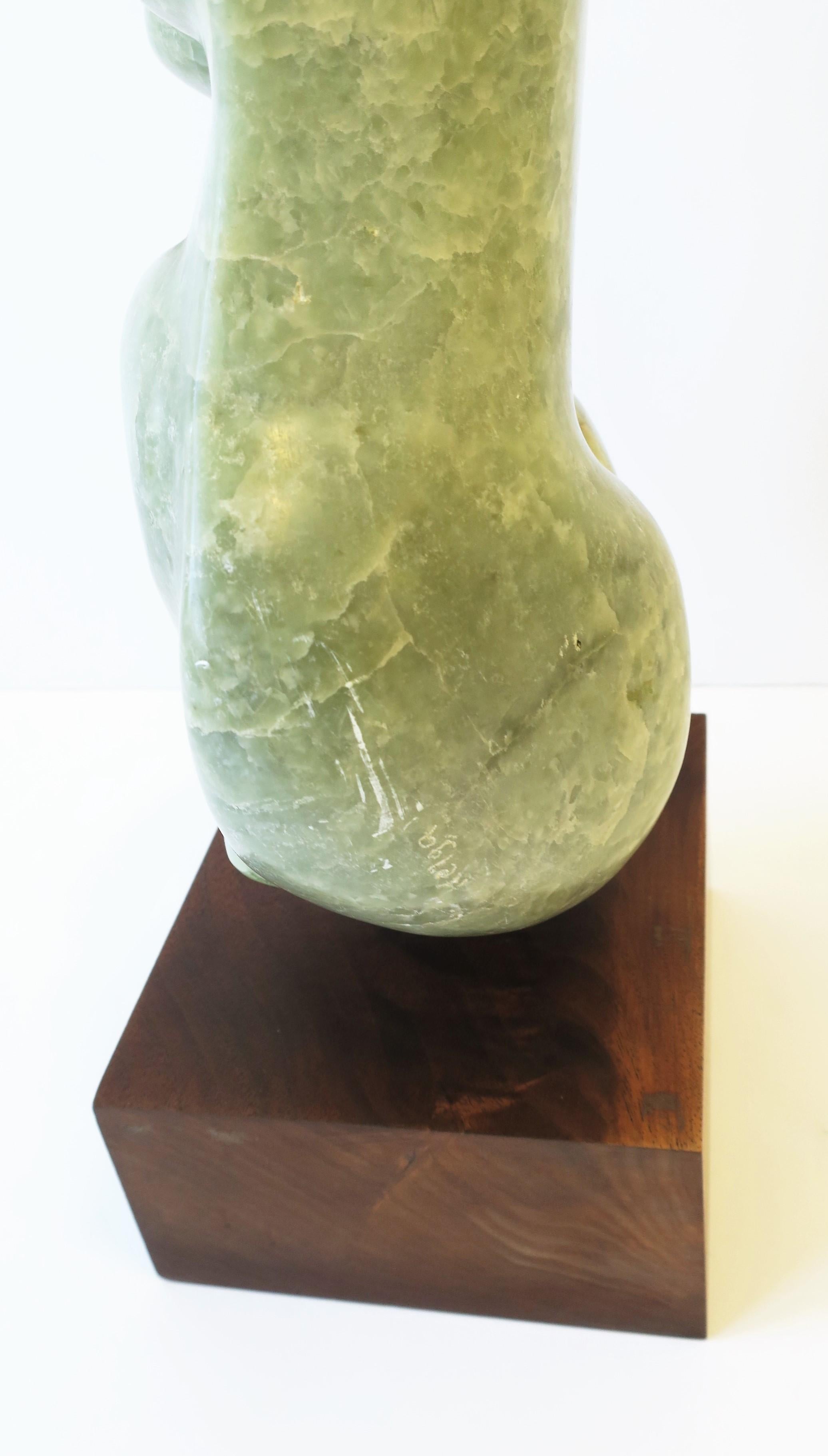 Modern Marble Female Torso Figurative Sculpture For Sale 11