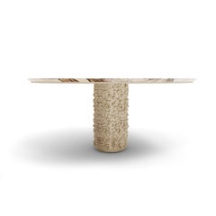 Modern Marble Patagon Round Dining Table by Covet House