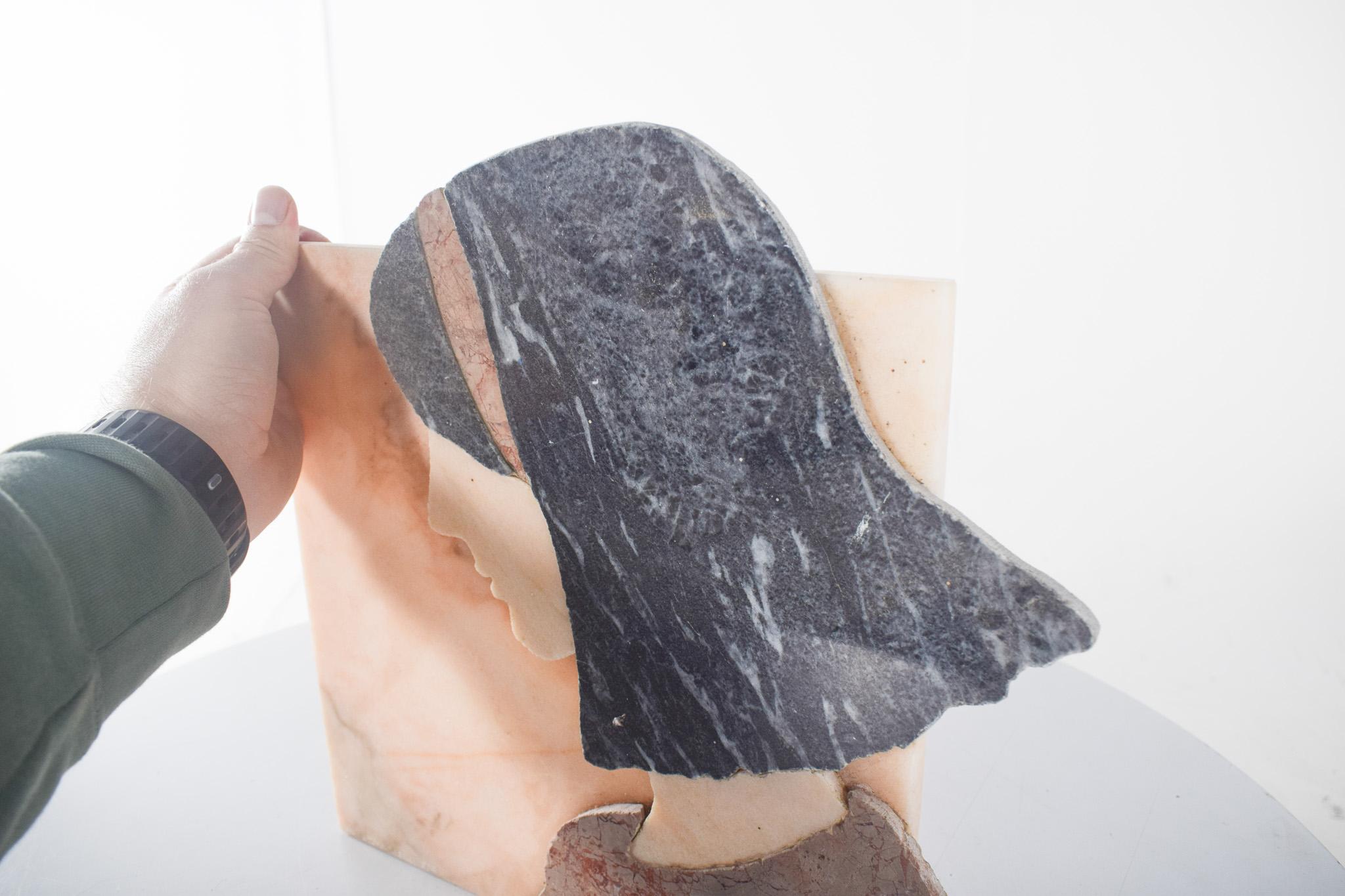 Portuguese Modern Marble Sculpture by Sylvia Westfallen For Sale