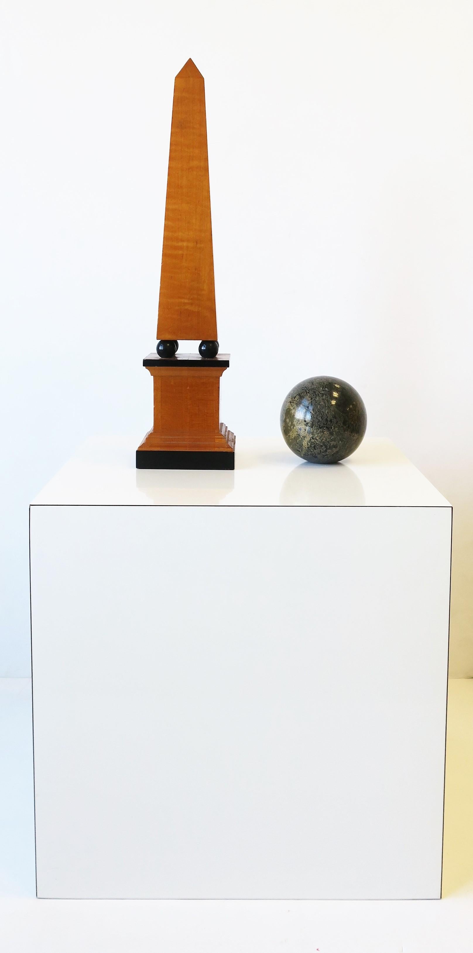 Modern Art Deco Marble Sphere Black and other Hues, circa 1970s 3