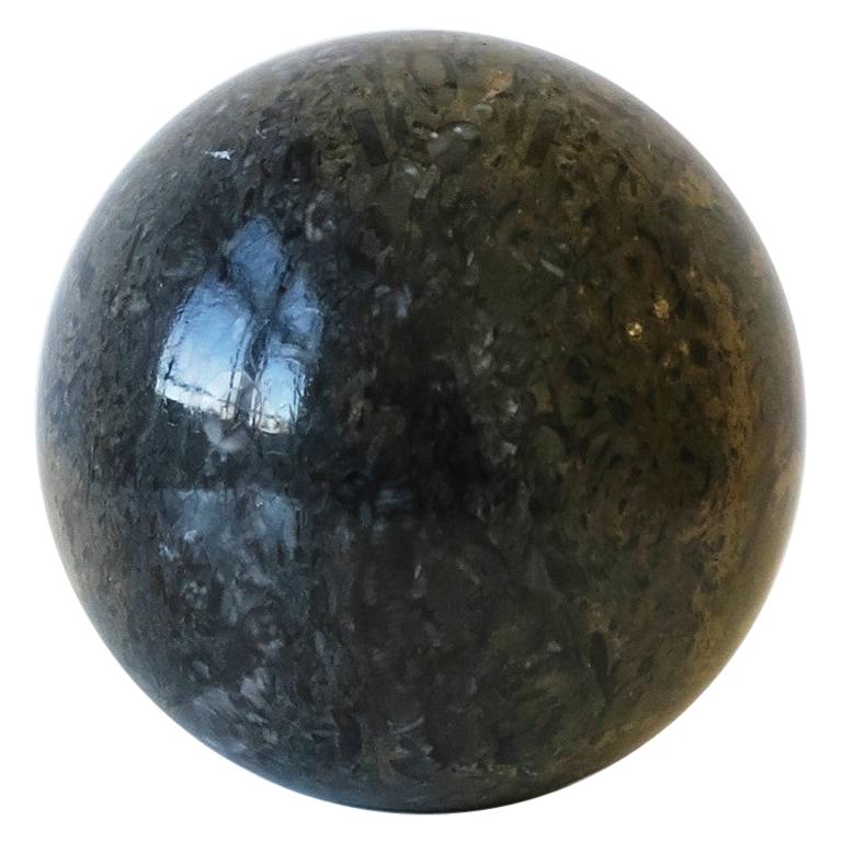 Modern Art Deco Marble Sphere Black and other Hues, circa 1970s