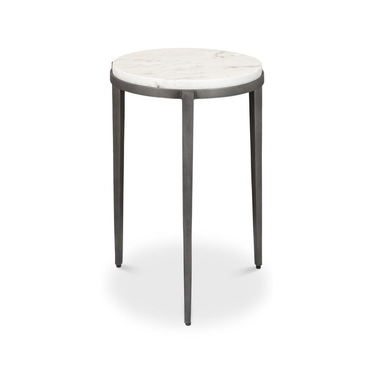 Modern Marble Top Accent Table For Sale at 1stDibs