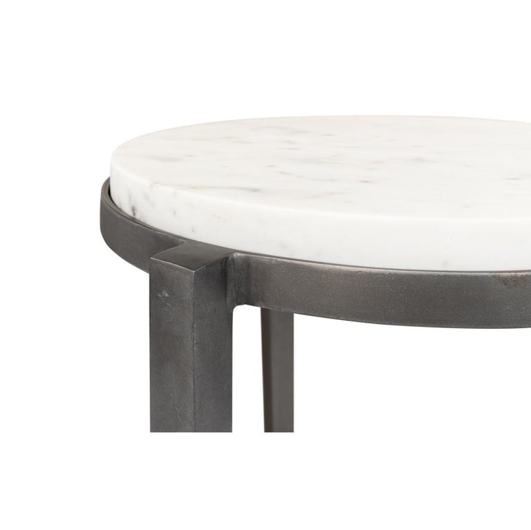 Modern Marble Top Accent Table For Sale at 1stDibs