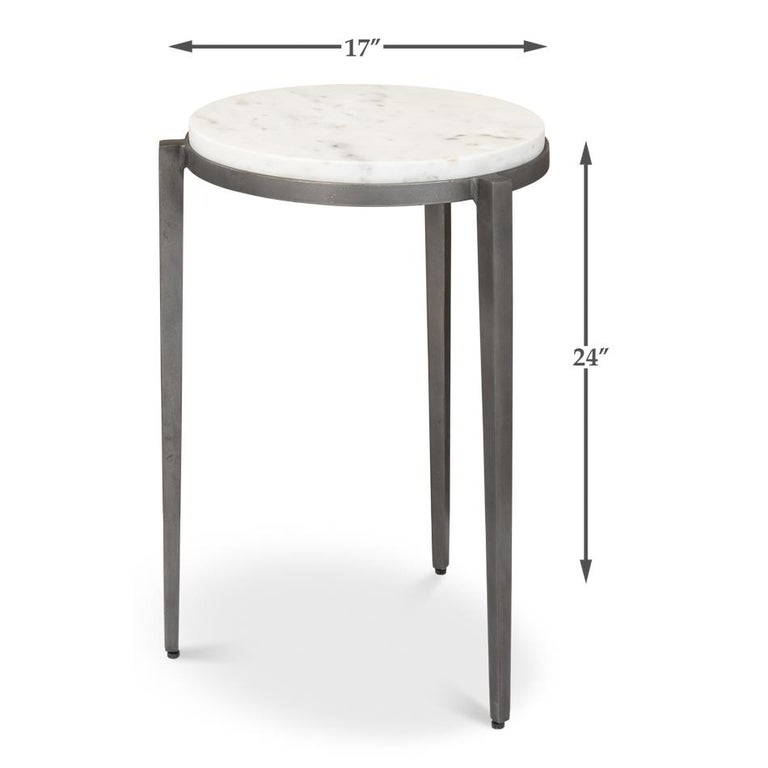 Modern Marble Top Accent Table For Sale at 1stDibs