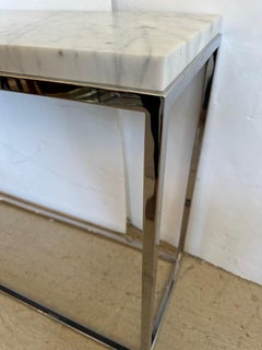 Modern Marble Top and Chrome Console Table