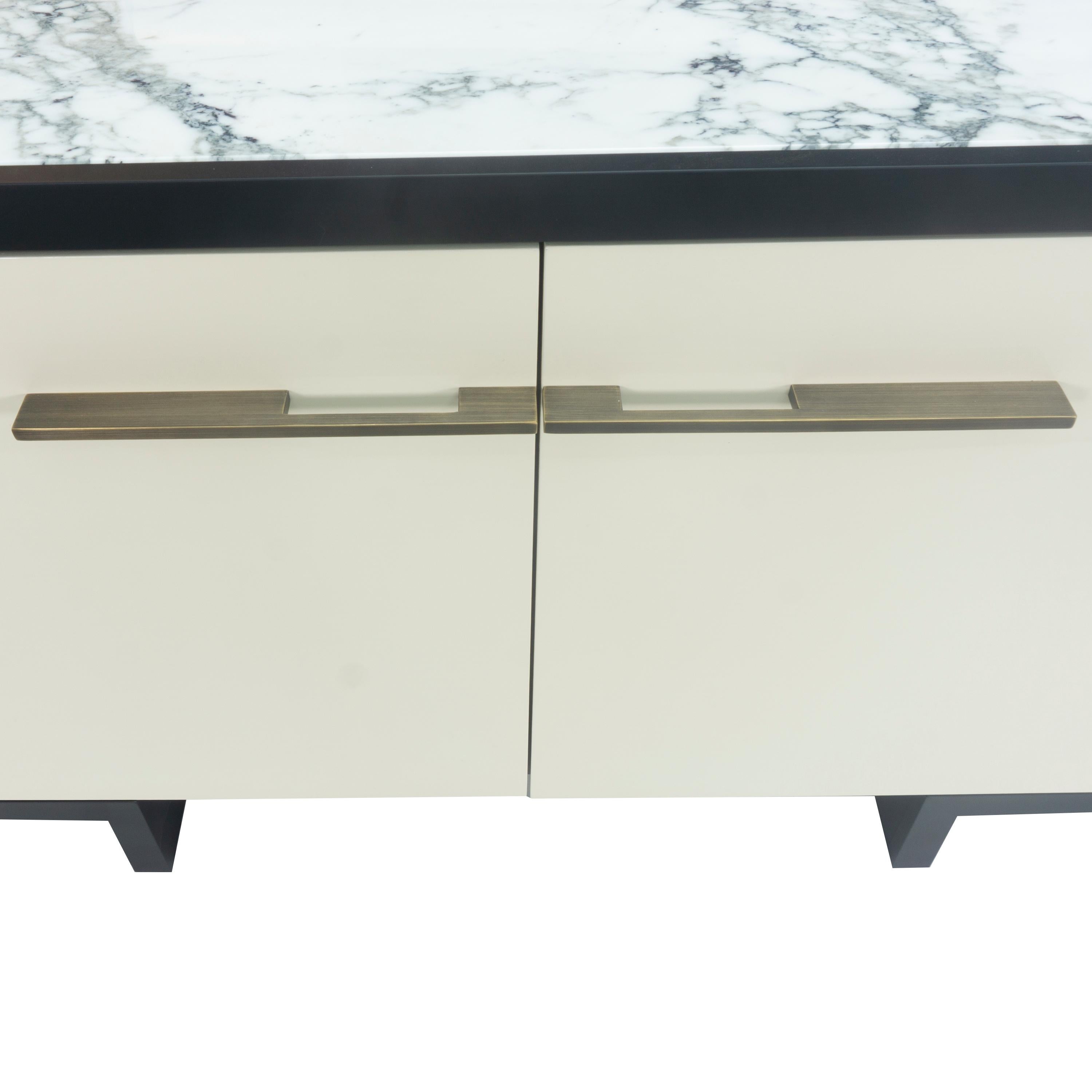 Modern Marble-Top Cabinet, Custom For Sale 7