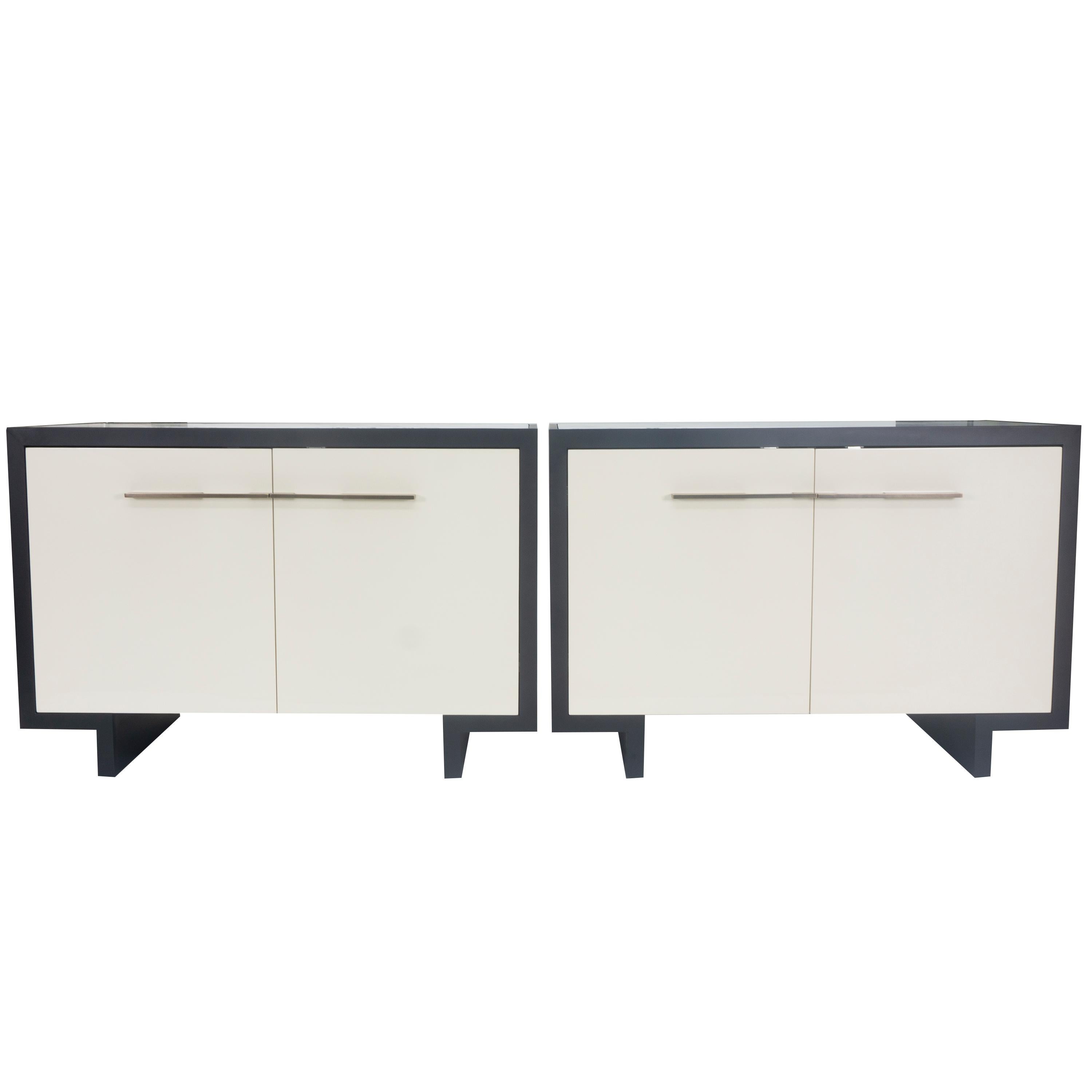 Contemporary Modern Marble-Top Cabinet, Custom For Sale