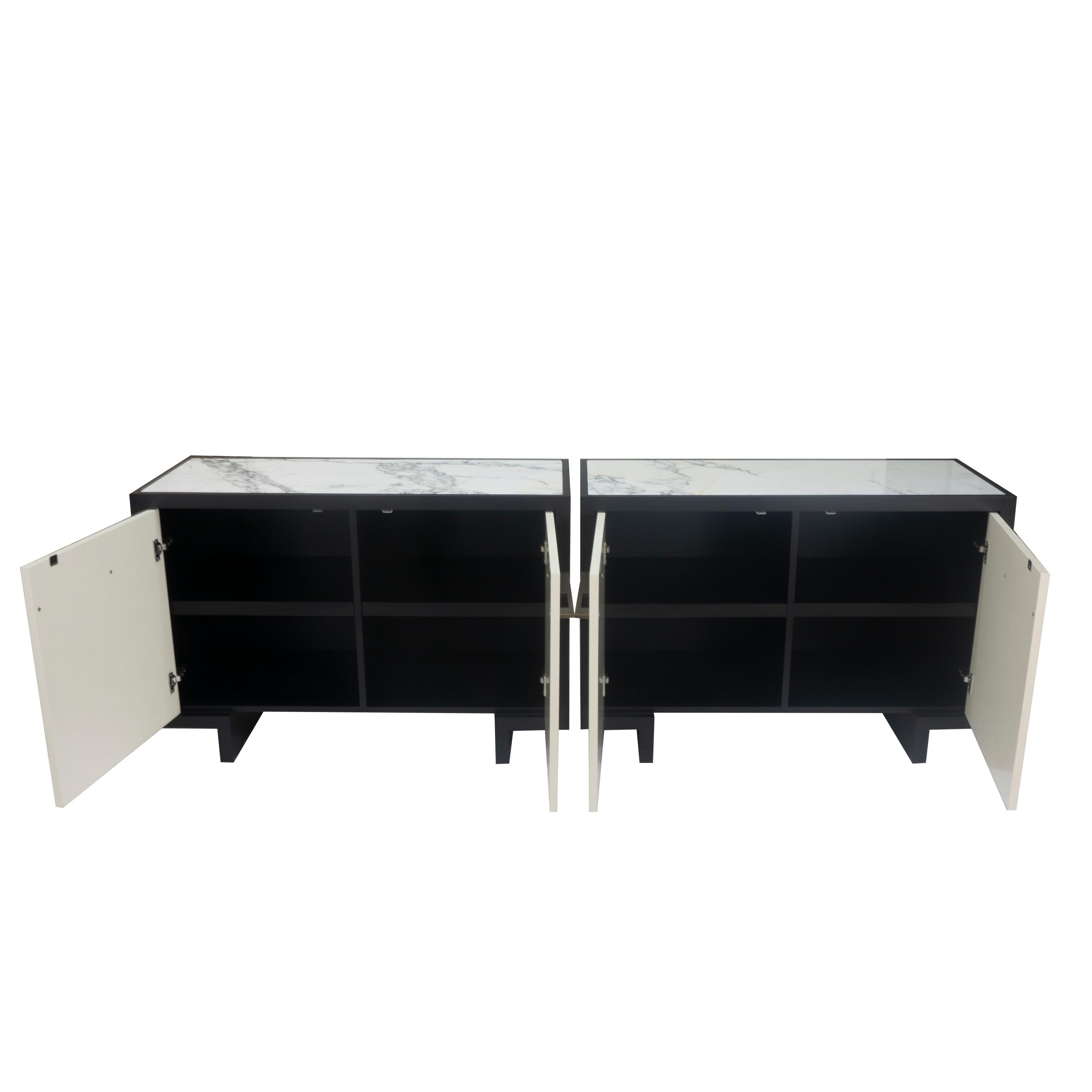 Modern Marble-Top Cabinet, Custom For Sale 2