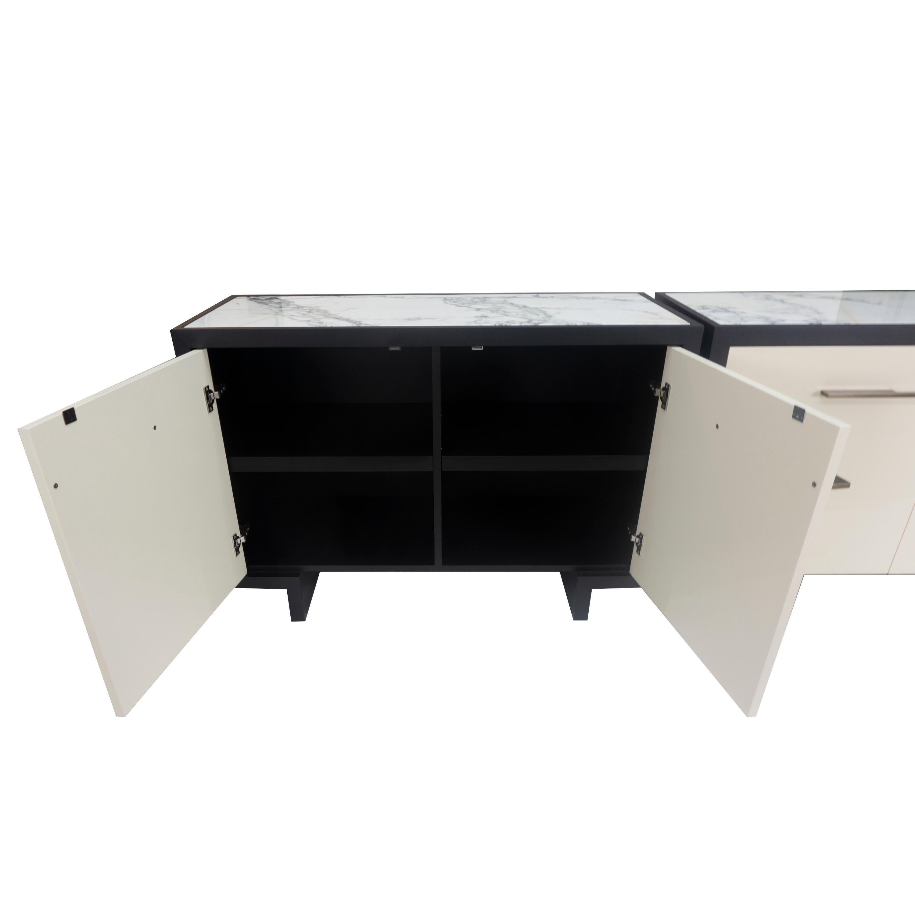 Modern Marble-Top Cabinet, Custom For Sale 2