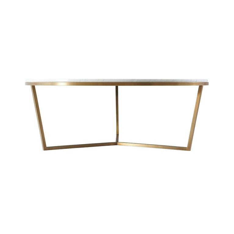 Modern Marble Top Cocktail Table For Sale at 1stDibs