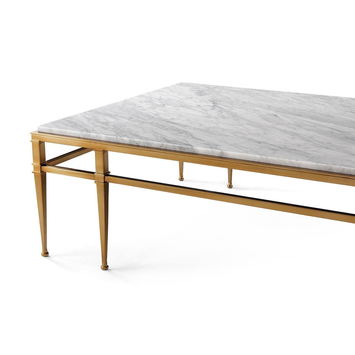 Modern Marble Top Coffee Table For Sale at 1stDibs